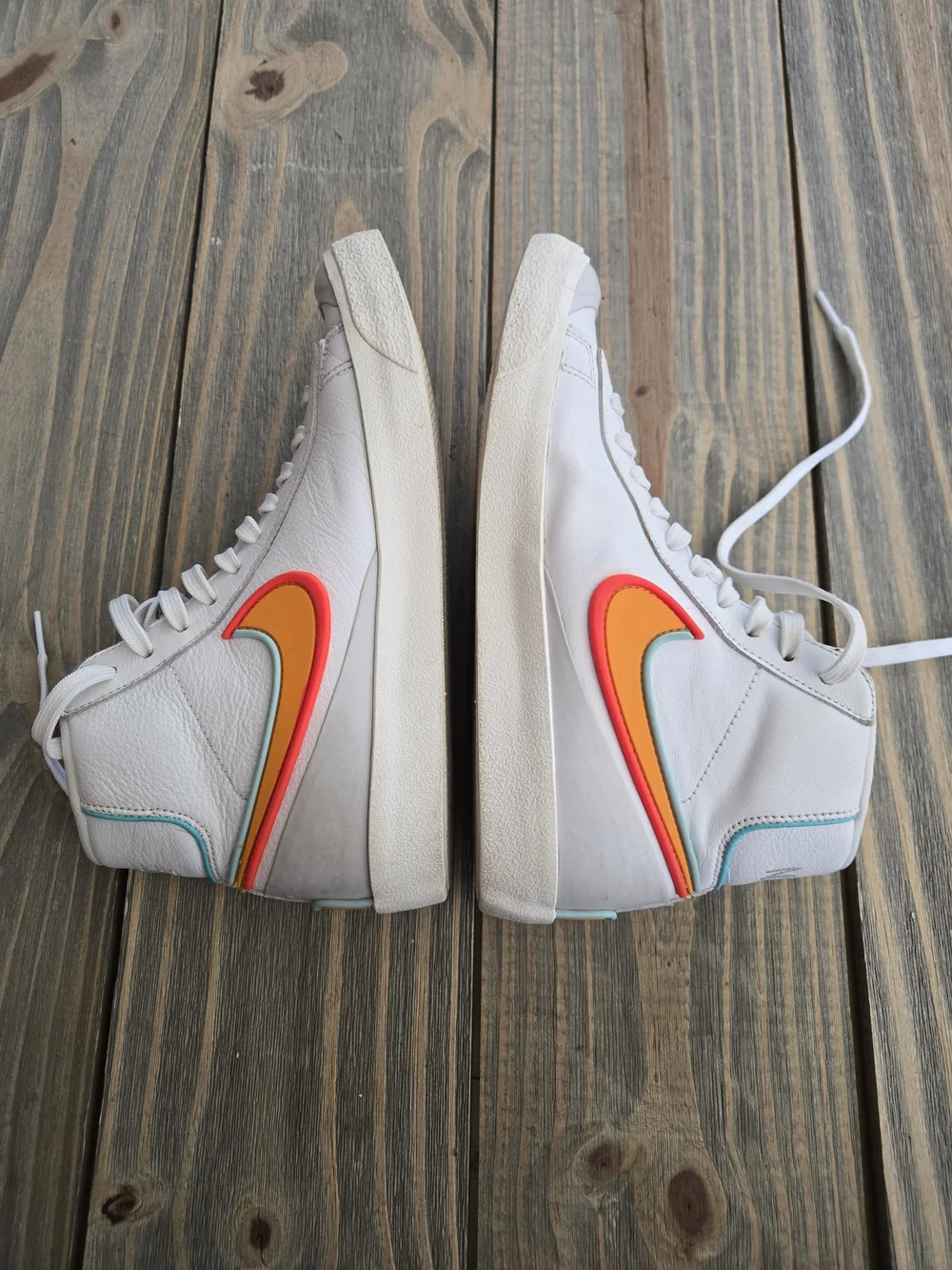 Nike Blazer Mid 77 Infinite White Kumquat Aurora Green DC1746-100 Womens 6.5